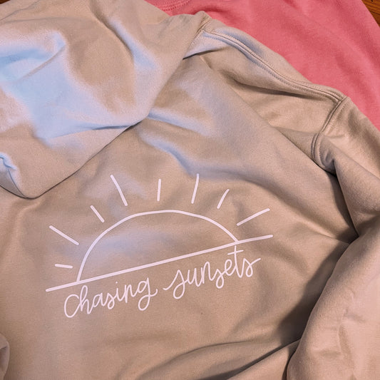 chasing sunsets hoodie